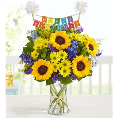 Fields Of Europe® Summer With Happy Birthday Banner